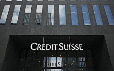 The logo of Credit Suisse in Zurich, Switzerland, on Thursday, July 07, 2017.
Photographer: Michele Limina/Bloomberg