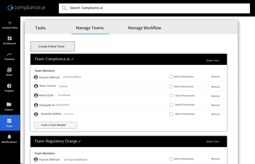 Regtech Automated Workflow solutions