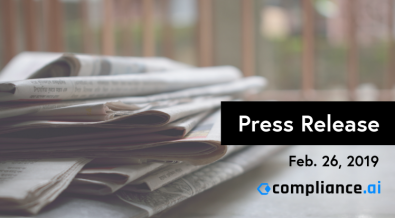 Feb 2019 Compliance.ai Press Release