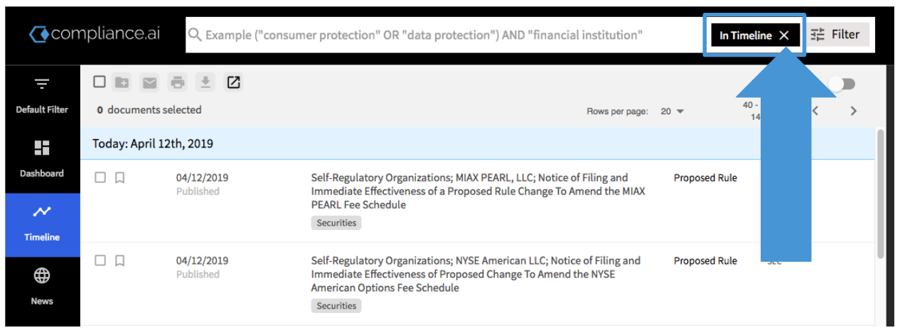 Compliance.ai In Timeline View