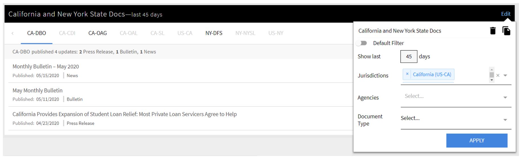 Ca and NY State Docs