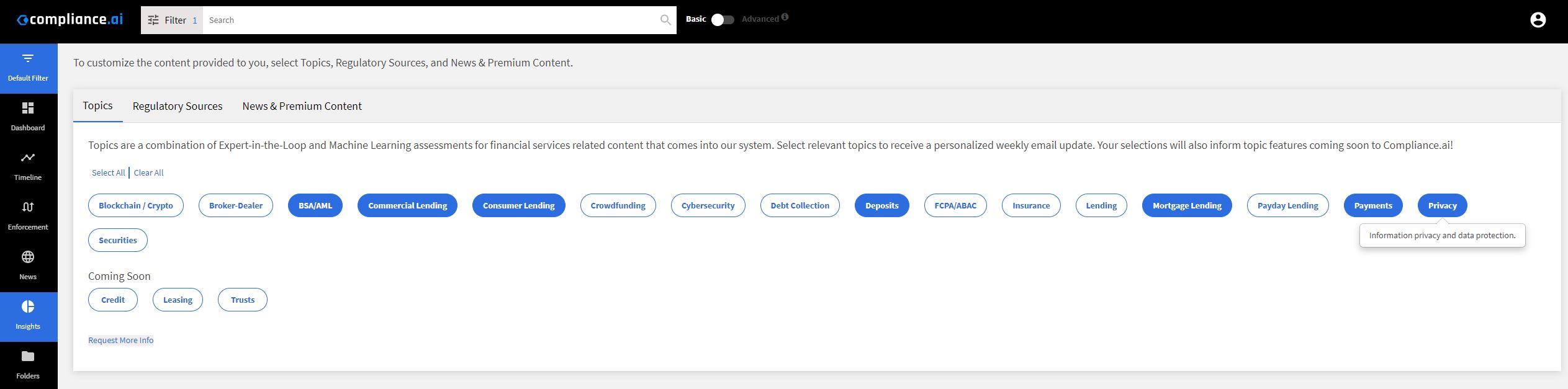 Default Filters