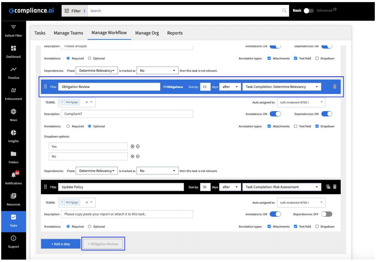 Obligation Review Workflow Task