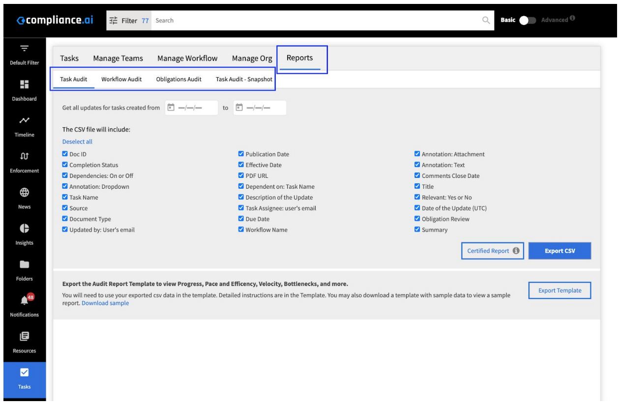 Workflow Reports