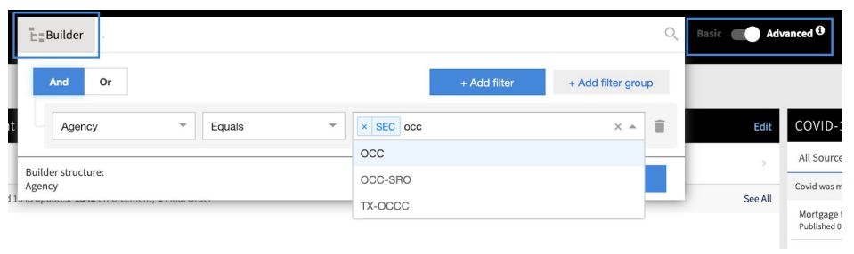 Advanced Search Builder