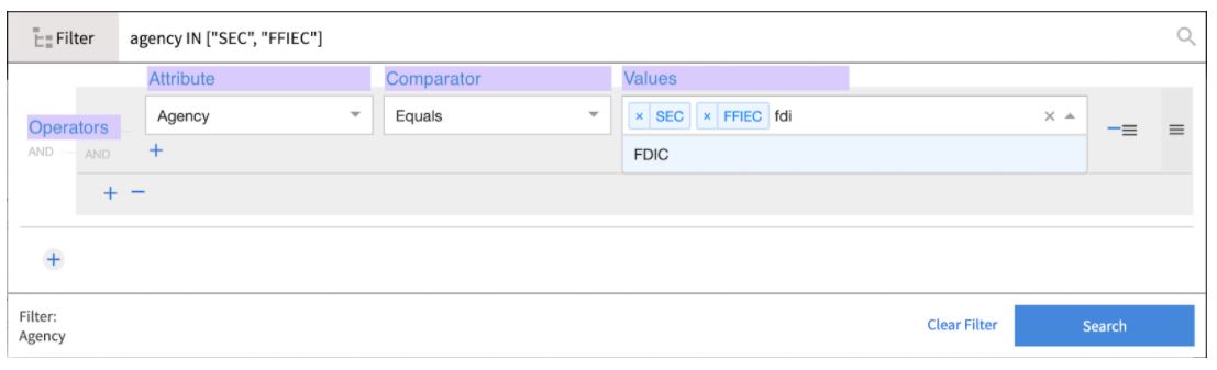 Using Advanced Search Filter