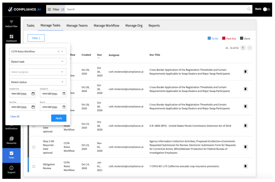 Bulk Task Management Deletion