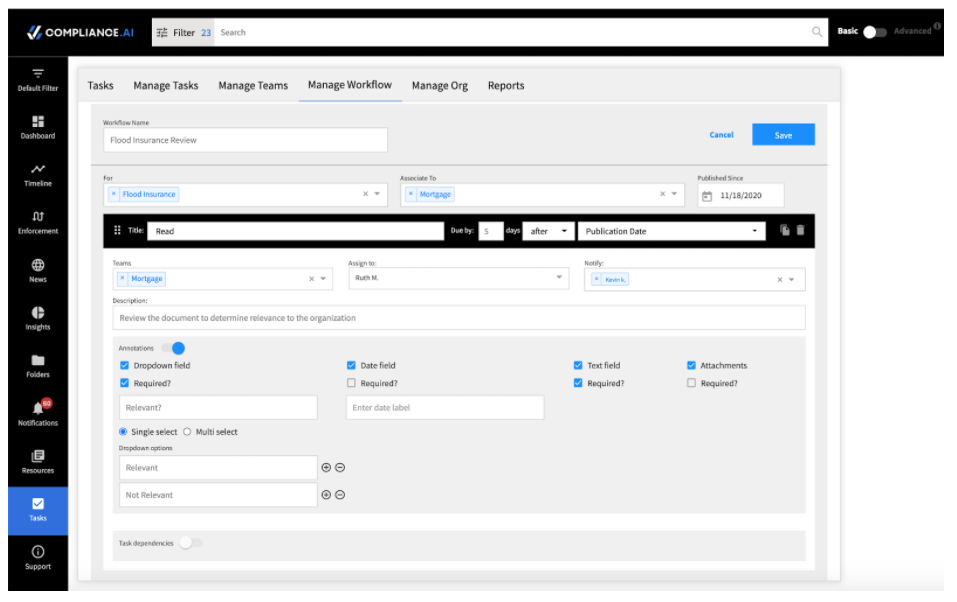 Compliance.ai Workflow