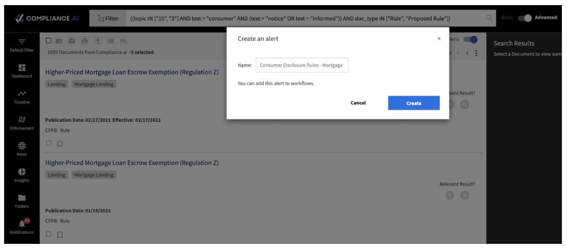 Creating a Concept Filter