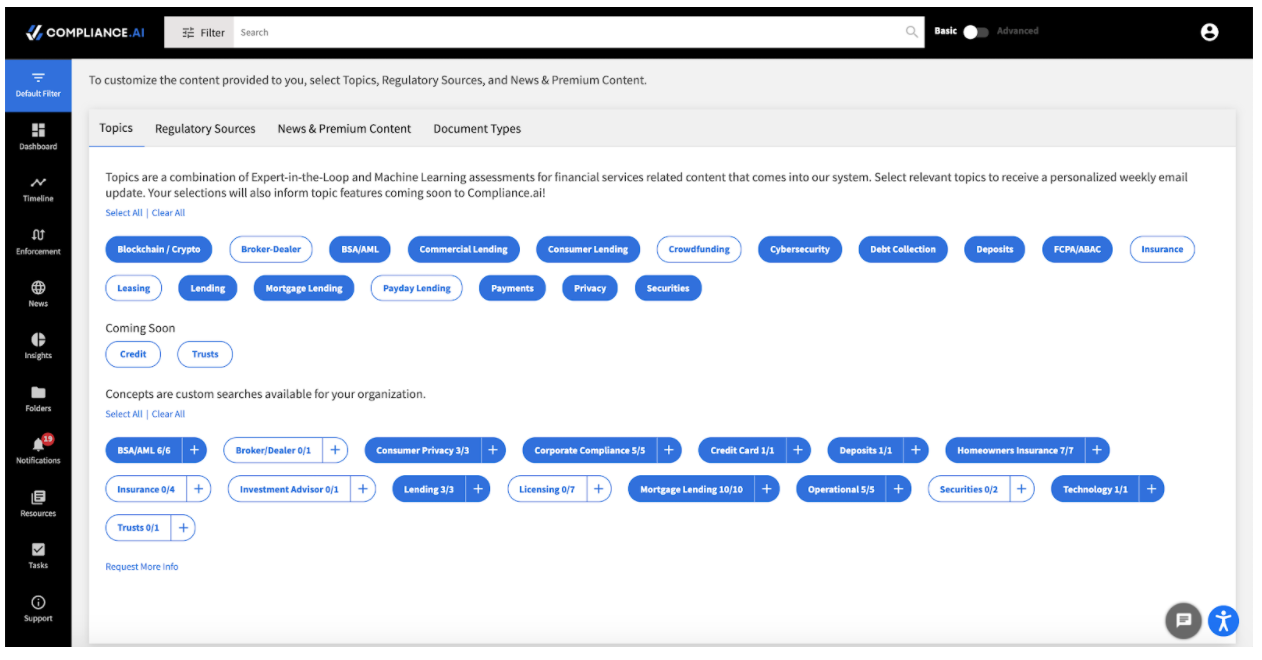 Default Filters Concepts