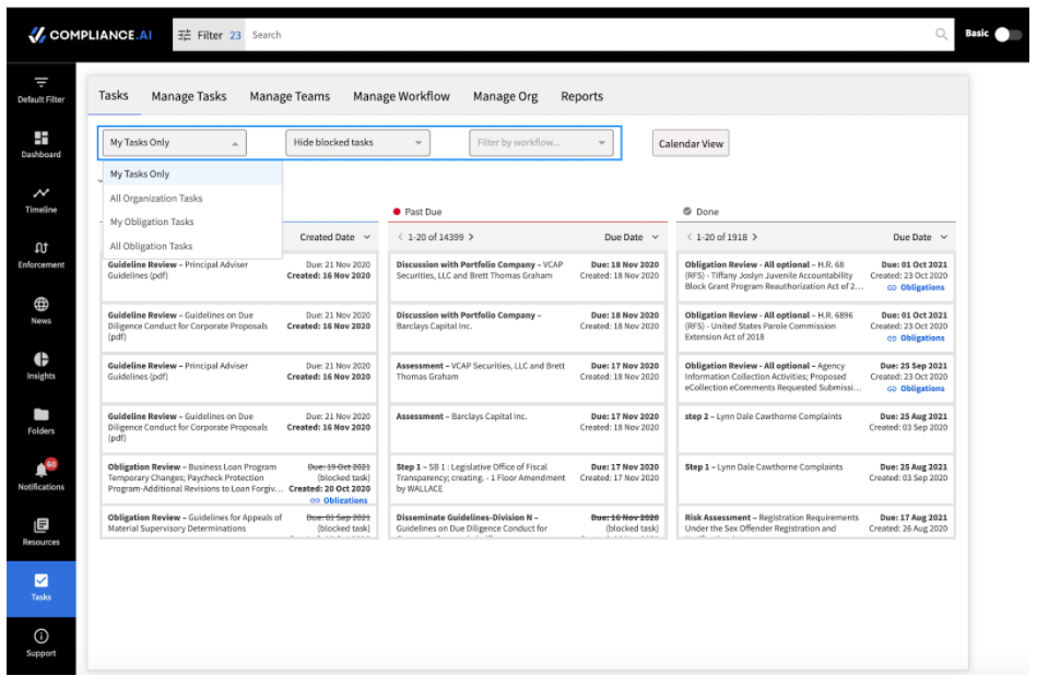 Managing Tasks